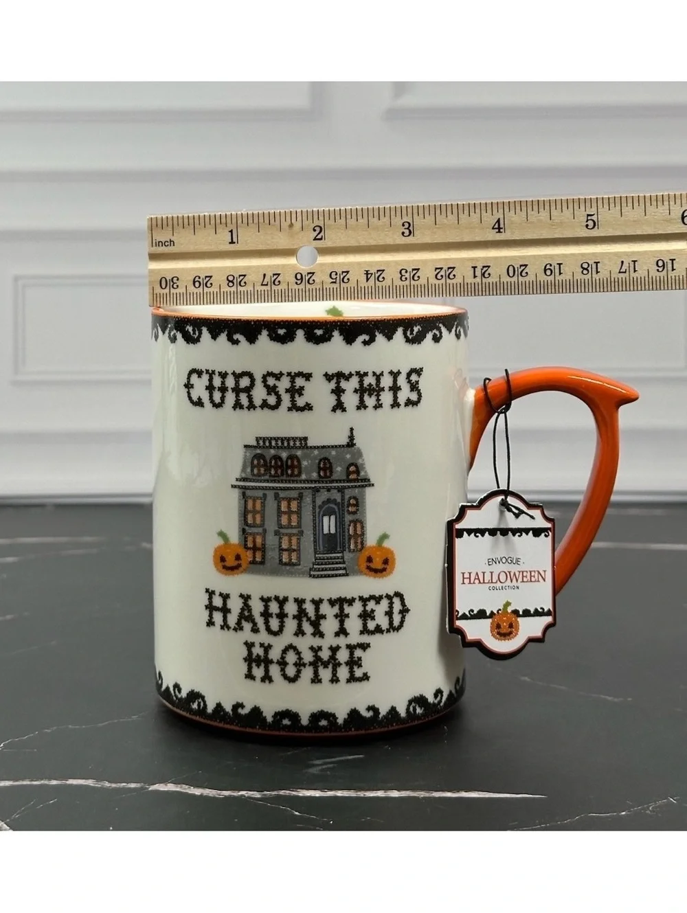 EnVogue Mug - Curse This Haunted Home, Orange and B